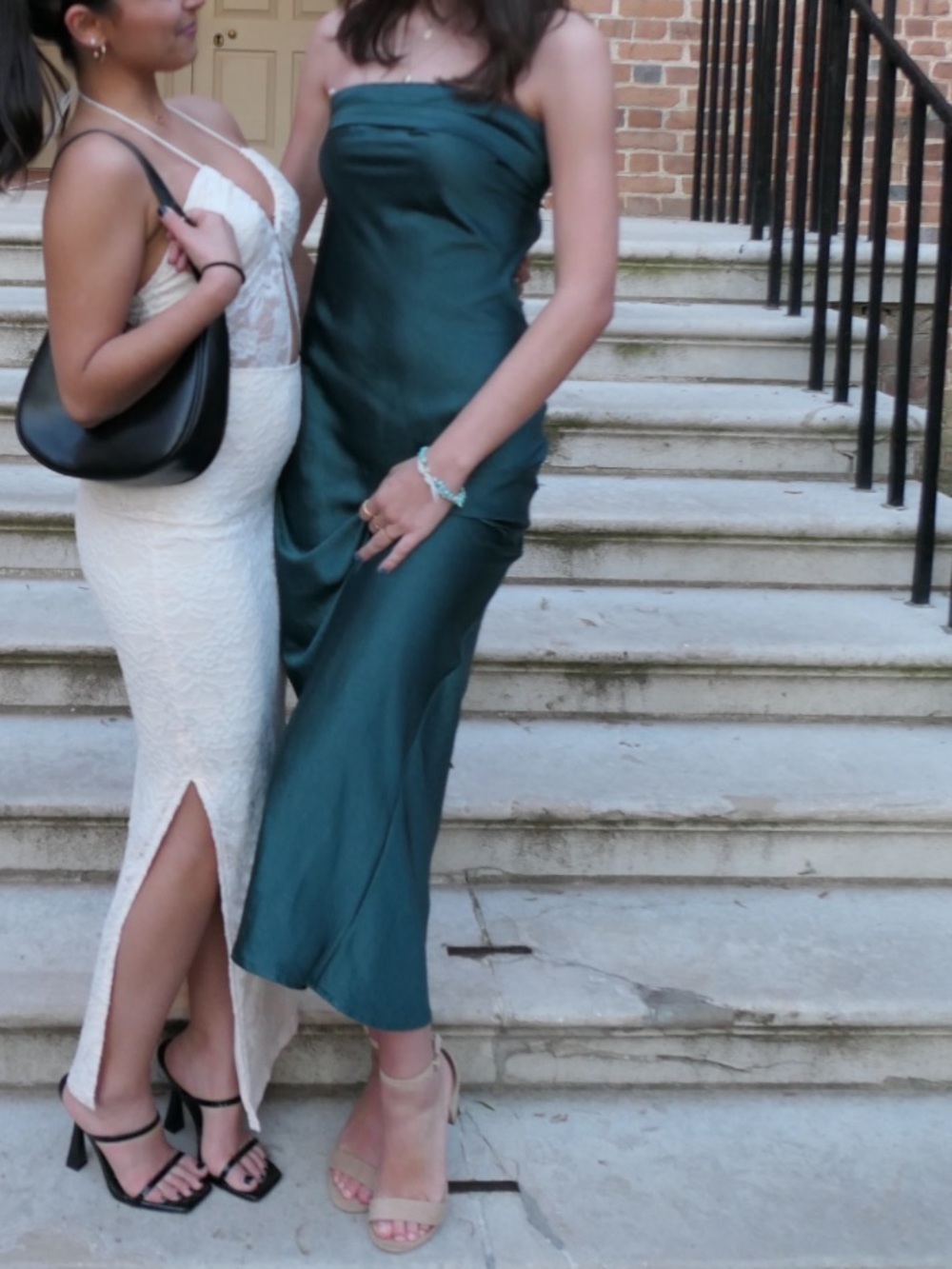 Elegant Strapless Green Satin Dress - Women's Formal Dress